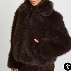 Boohoo vintage faux fur coat size 4
